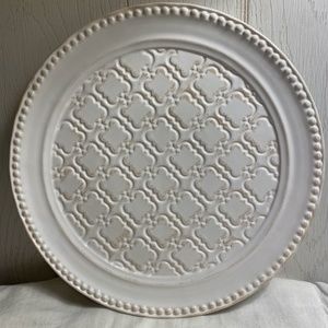 NIB Partylite Villa Bianca Pillar Garden Tray